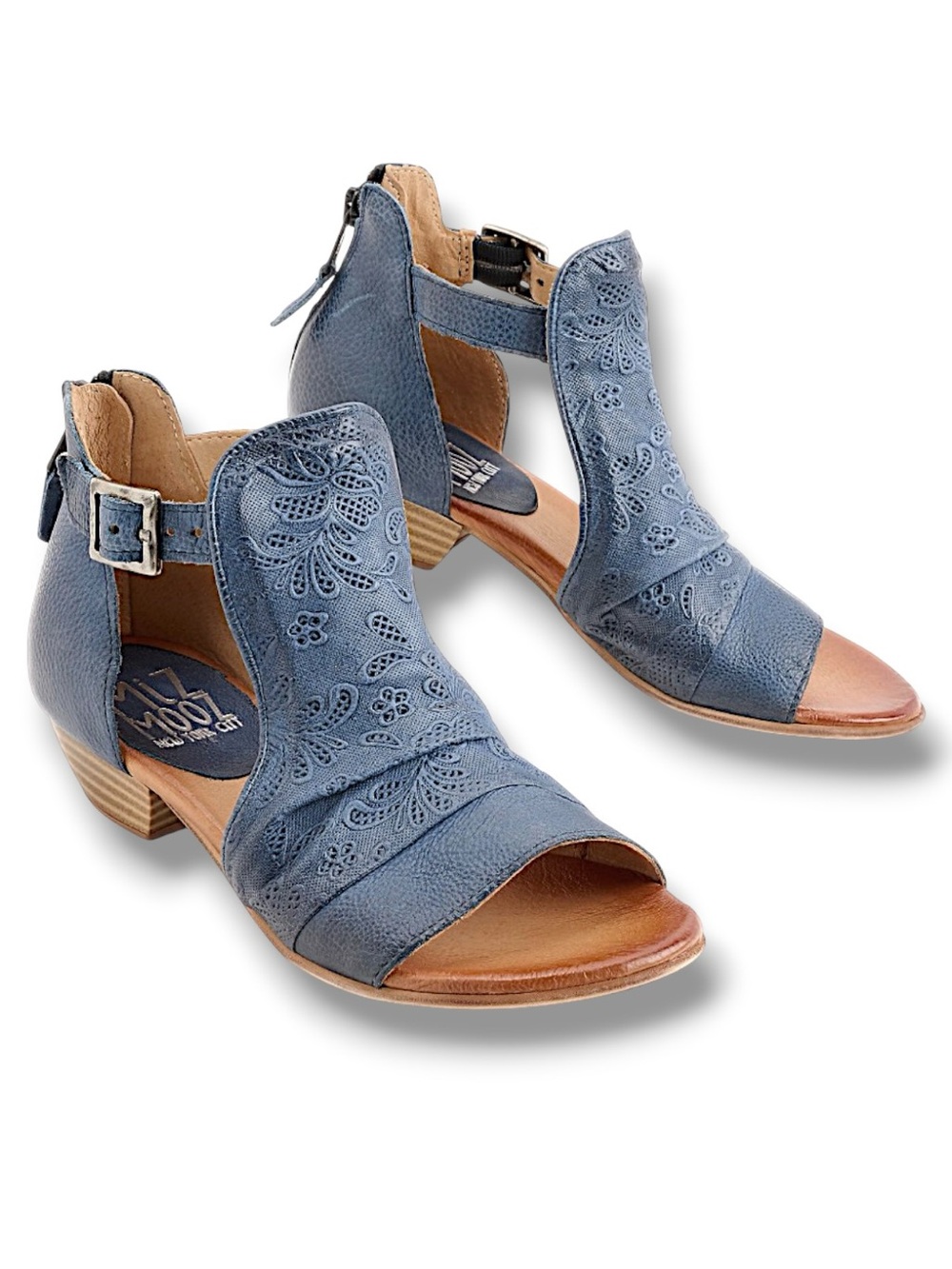Miz Mooz Corra Blue Leather Sandals Size EU 42 / US 10.5 - 11